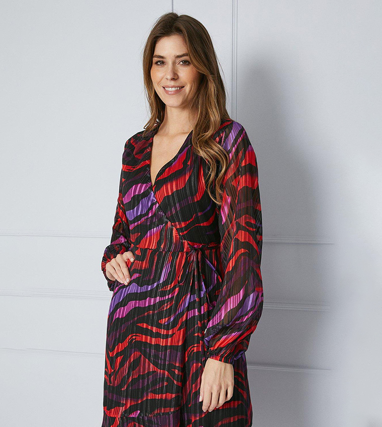 Wallis red animal print sales dress