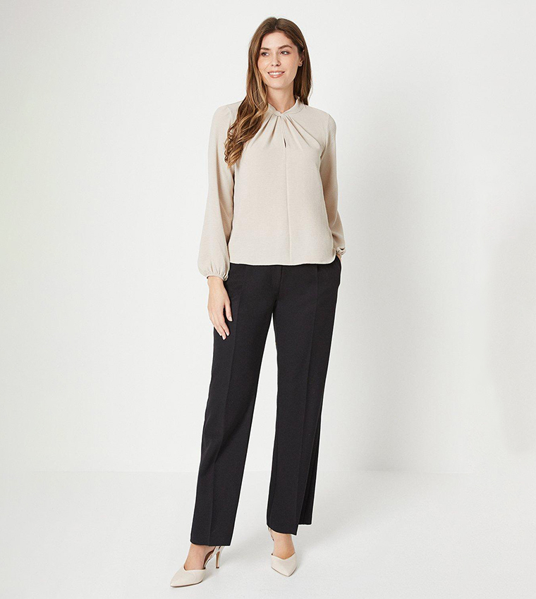 Petite Twist-Neck Top