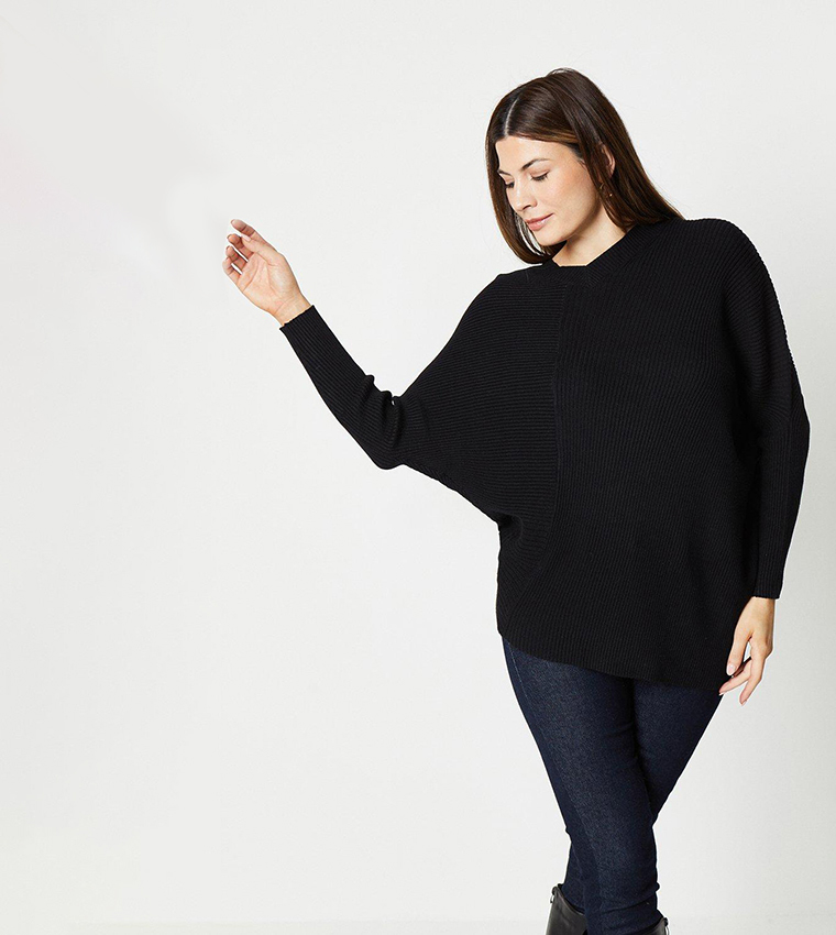 V neck outlet batwing jumper