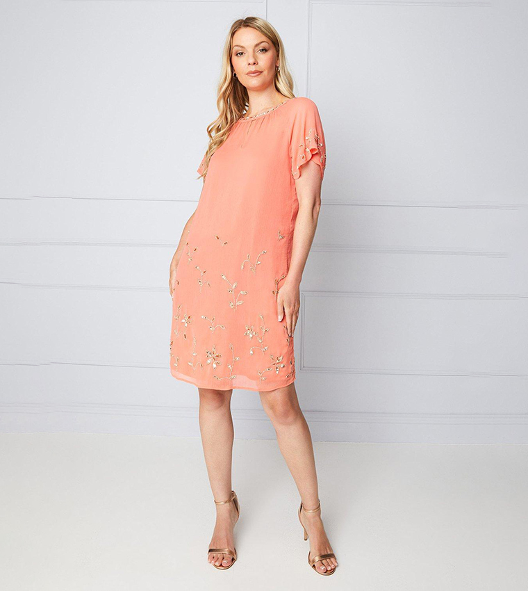 Wallis coral dress best sale