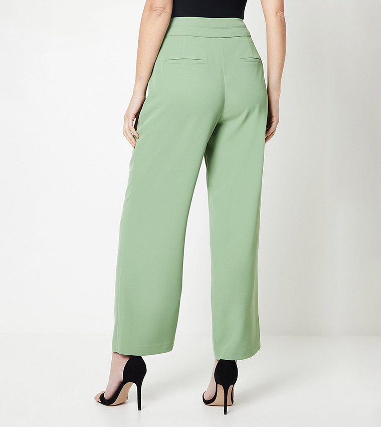 Petite Seam Detail Wide Leg Trousers