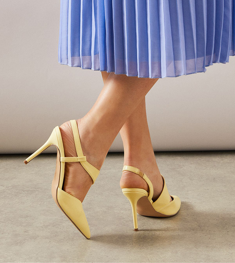 Evie Asymmetric Pointed Toe Heel Pumps