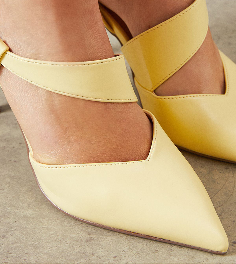Evie Asymmetric Pointed Toe Heel Pumps