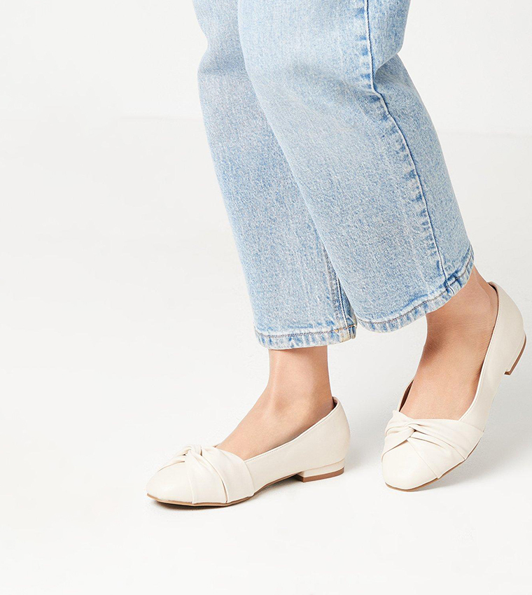 Petunia Wide Fit Twist Knot Front Ballerinas