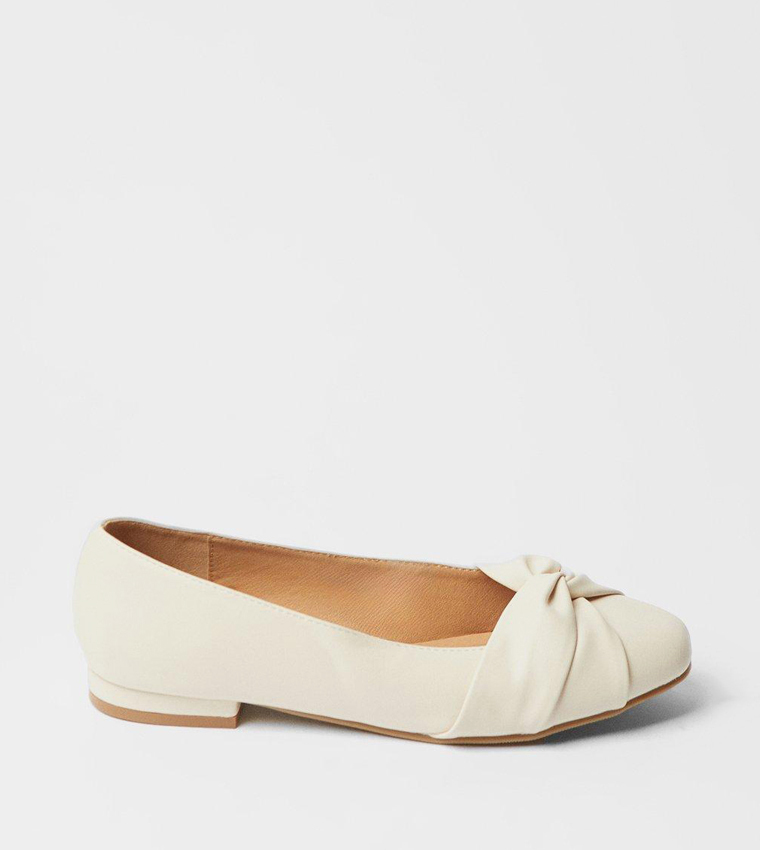 Petunia Wide Fit Twist Knot Front Ballerinas