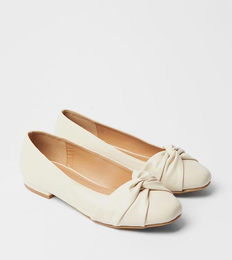 Petunia Wide Fit Twist Knot Front Ballerinas