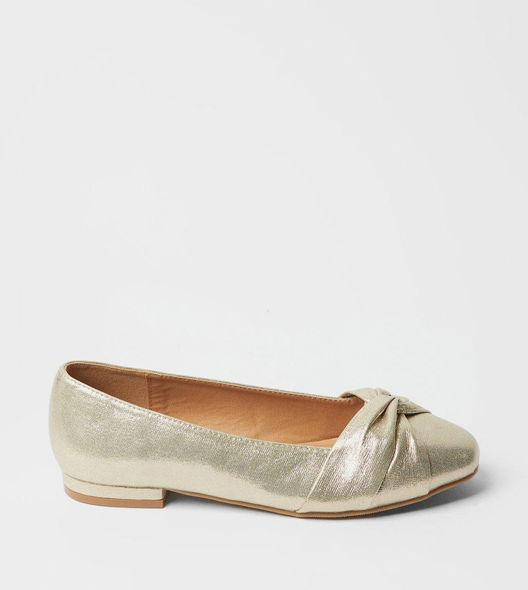 Buy Wallis Outlet Petunia Wide Fit Twist Knot Front Ballerinas In