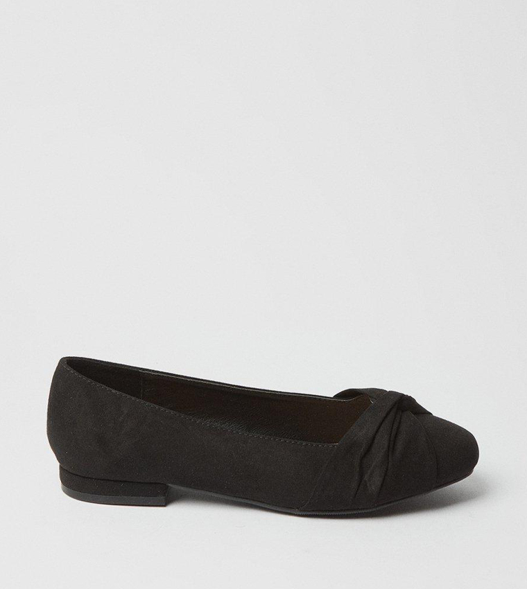 Petunia Wide Fit Twist Knot Front Ballerinas