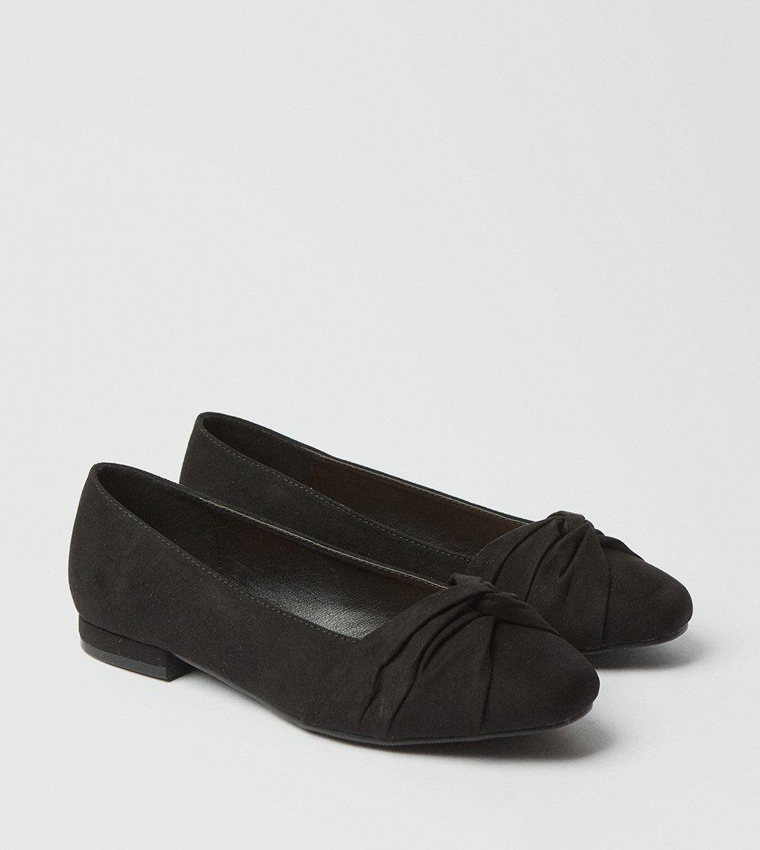 Petunia Wide Fit Twist Knot Front Ballerinas