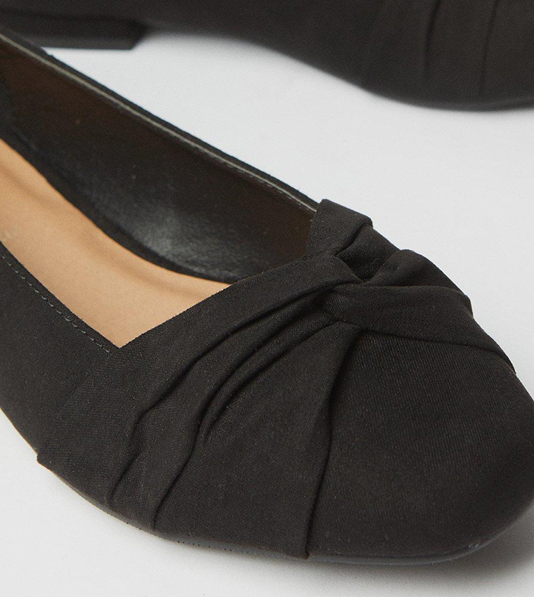 Petunia Wide Fit Twist Knot Front Ballerinas