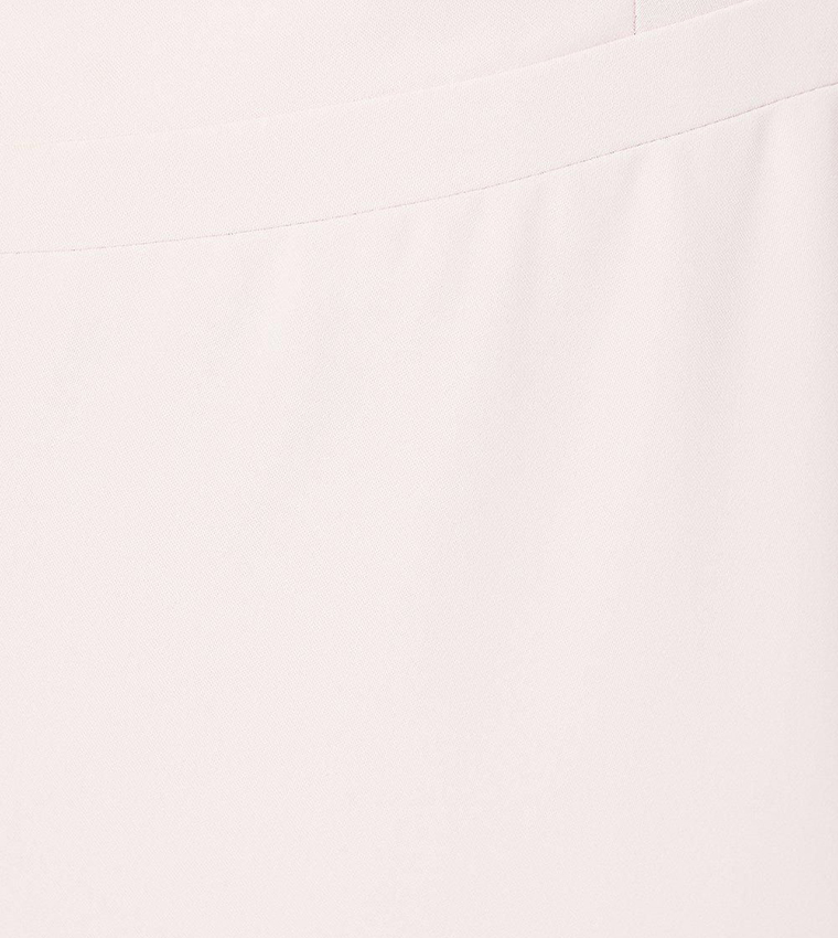 Square Neck Contrast Sleeves Pencil Dress