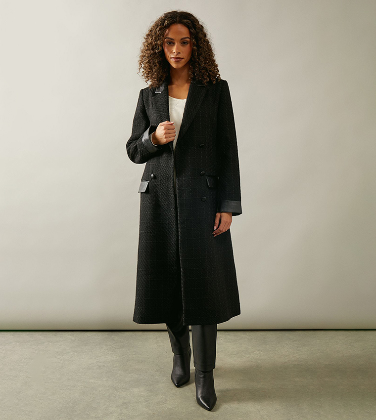 Wool Coat Wallis Ladies Coat Jackets Coats Military Button Faux