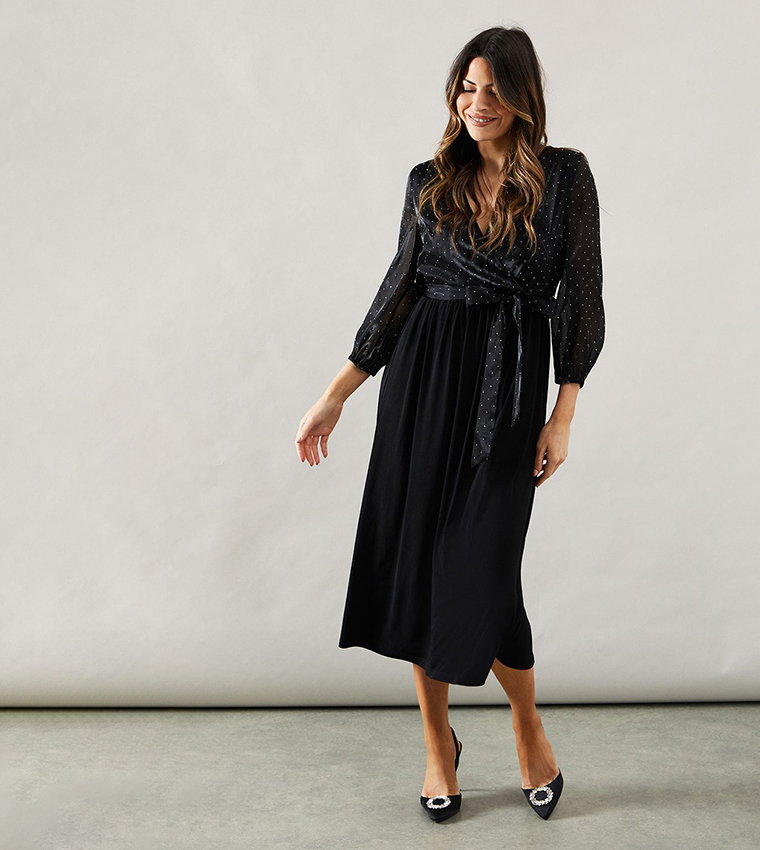 black tube top midi dress Gil Rodriguez