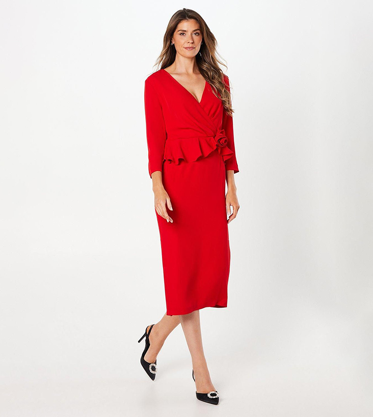 V Neck Wallis Dresses Tall Buy Wallis Tall Corsage Tailored Midi