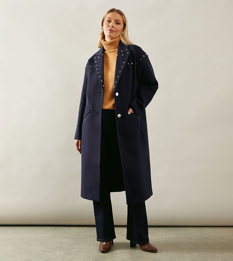 Outerwear Wallis Duster Buy Wallis Stud Detail Single Breasted