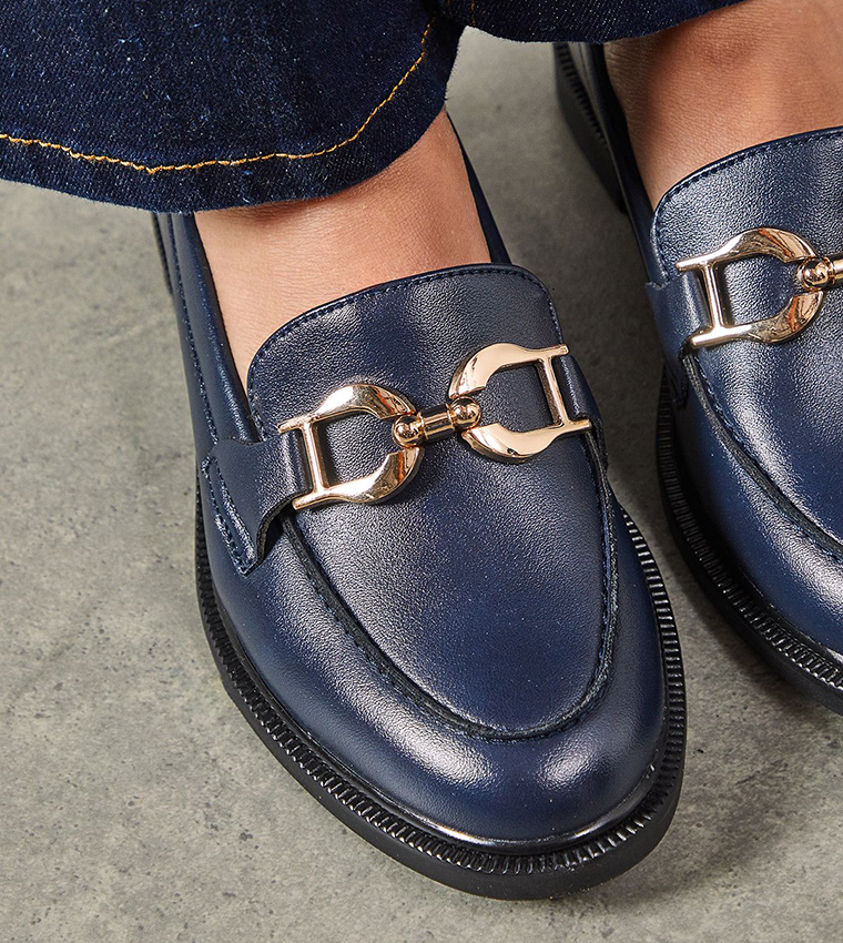 Lineka Metal Snaffle Smart Loafers