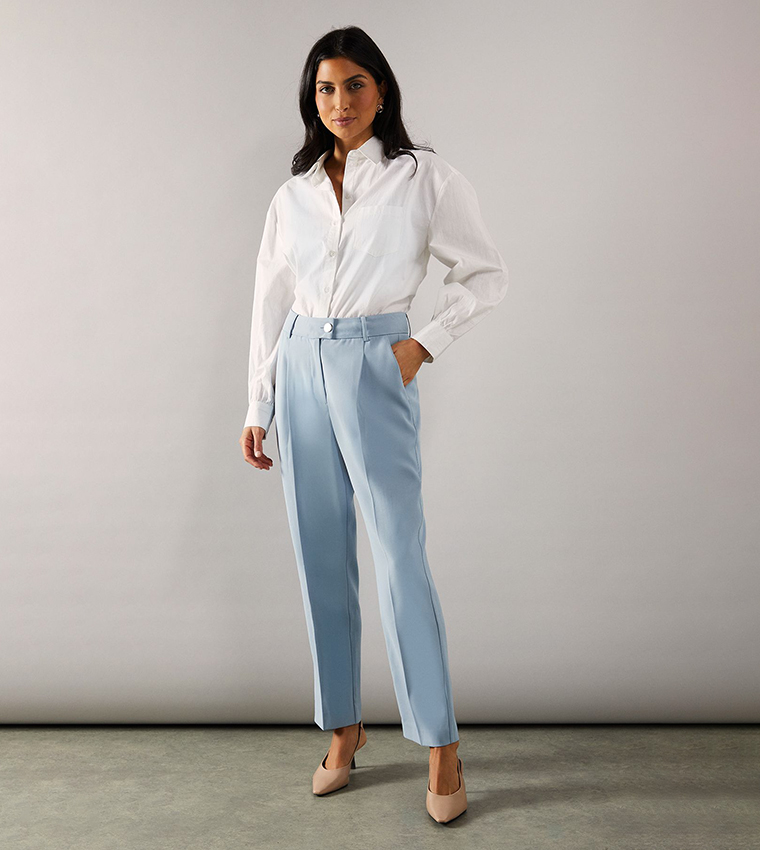 Horn Button Tapered Fit Trousers