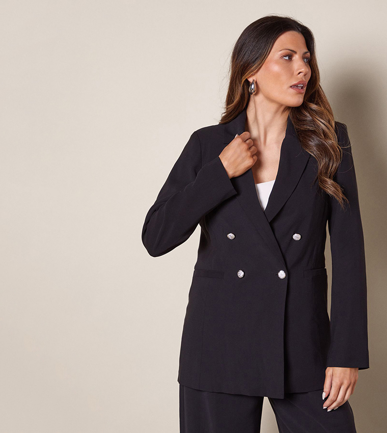 Double Breasted Military Blazer