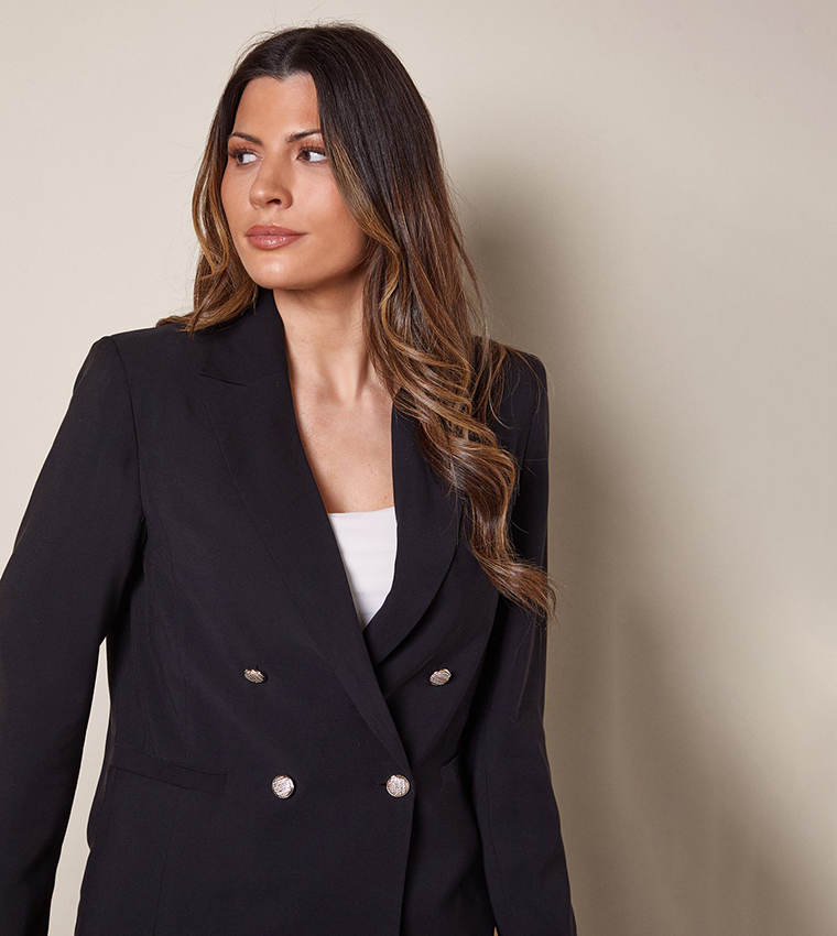 Double Breasted Military Blazer