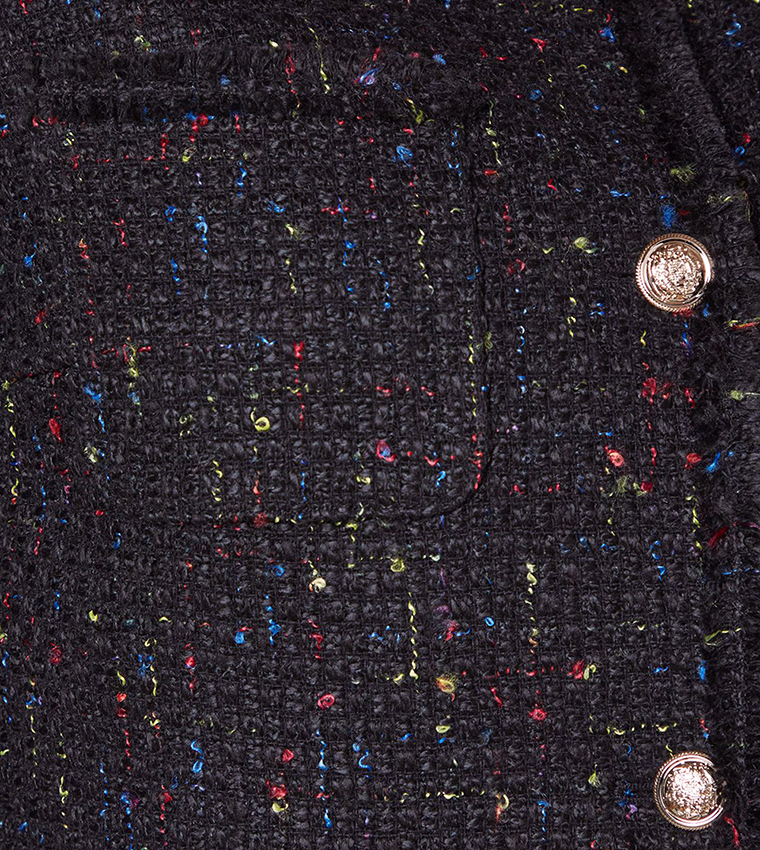 Trim Detail Boucle Edge to Edge Jacket