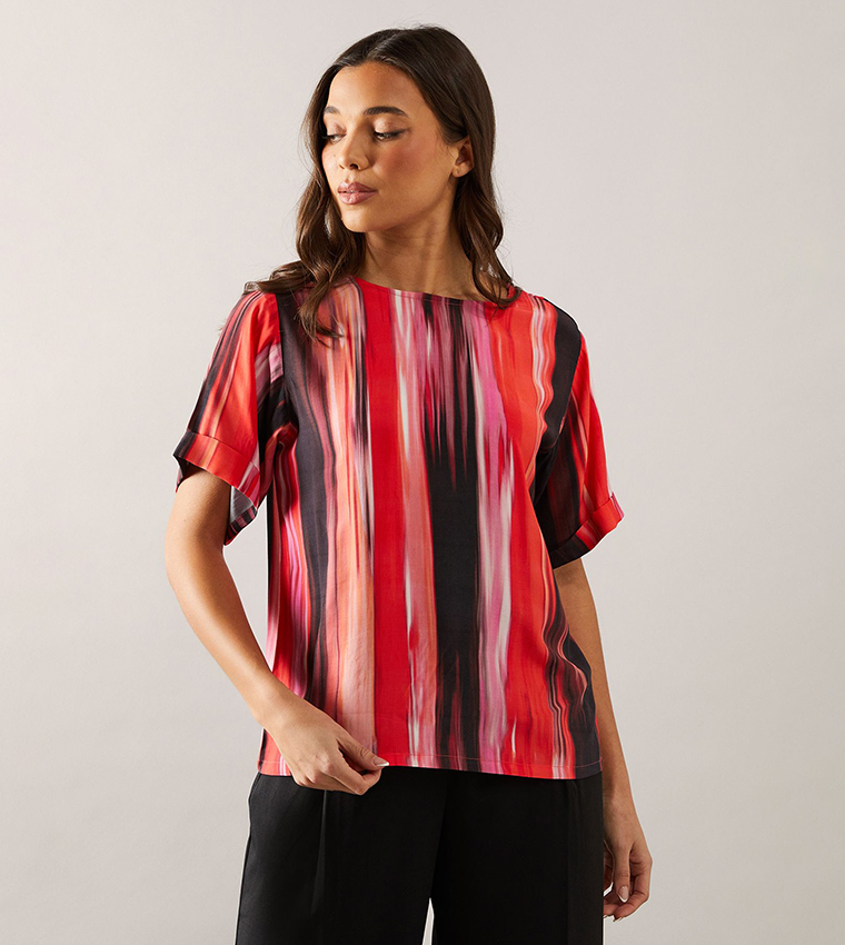 Petite Ombre Roll Up Sleeves T-Shirt