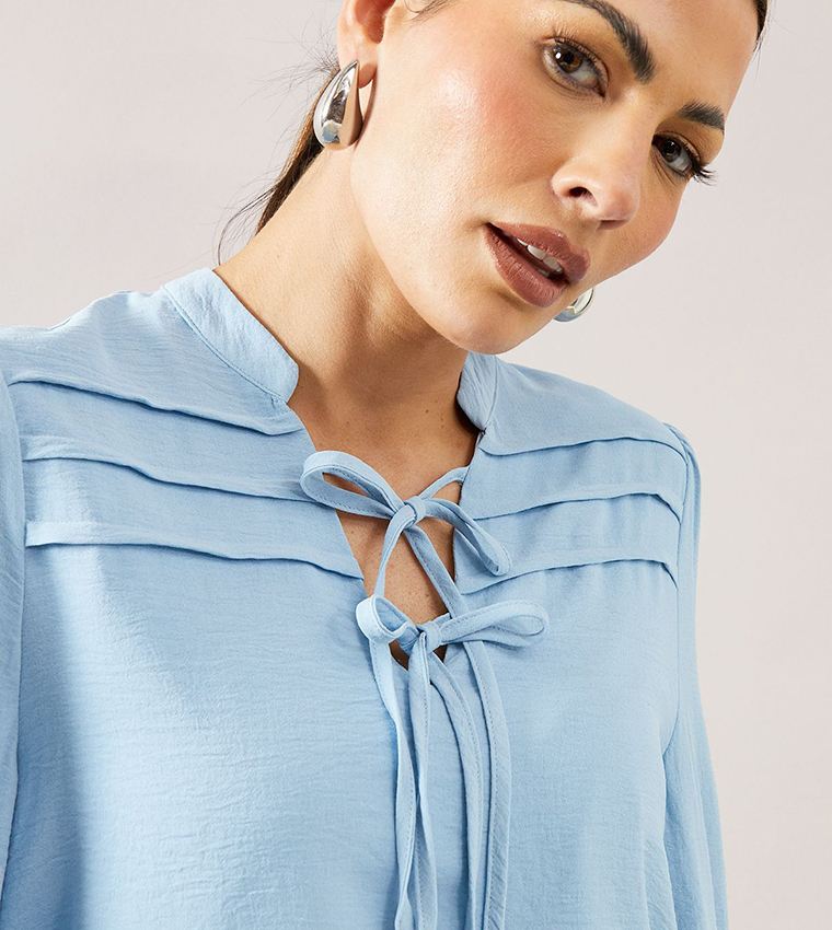 Pleated Long Sleeves Top