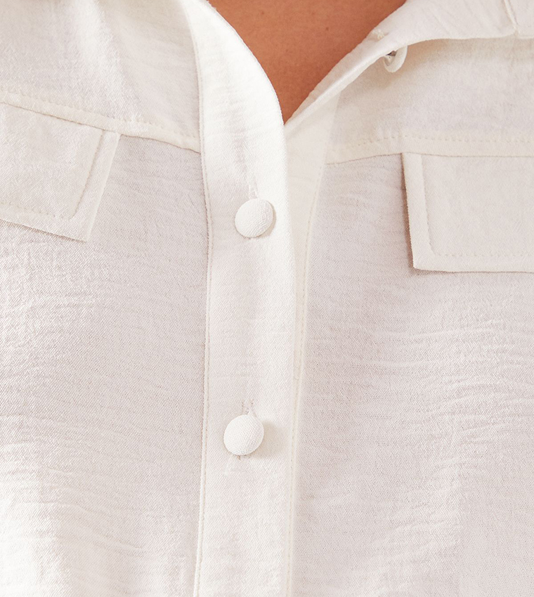Petite Solid Long Sleeves Shirt