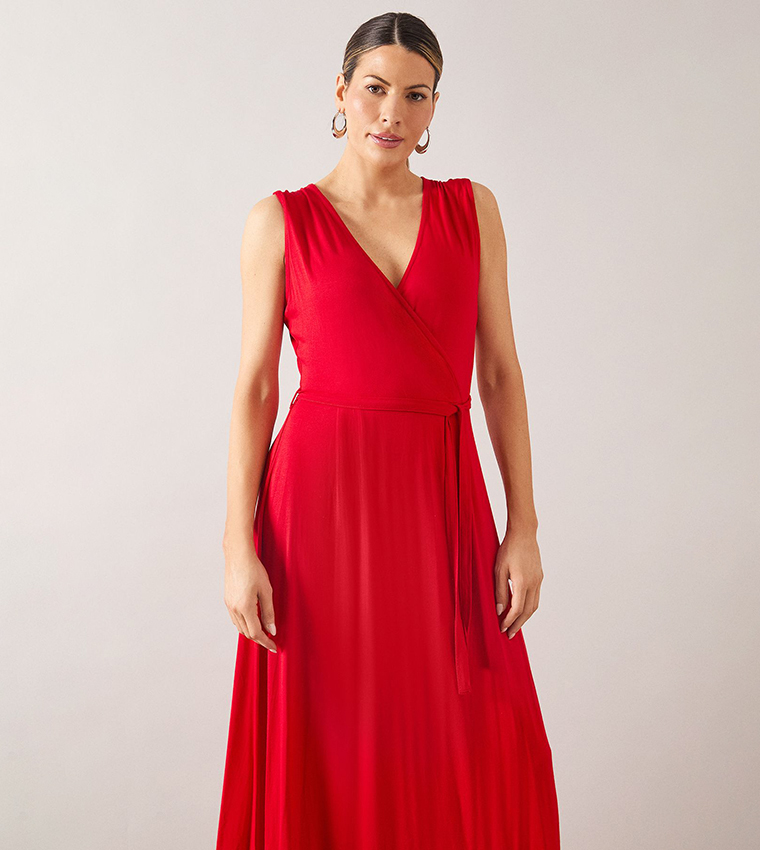 Wrap Viscose Jersey Maxi Dress