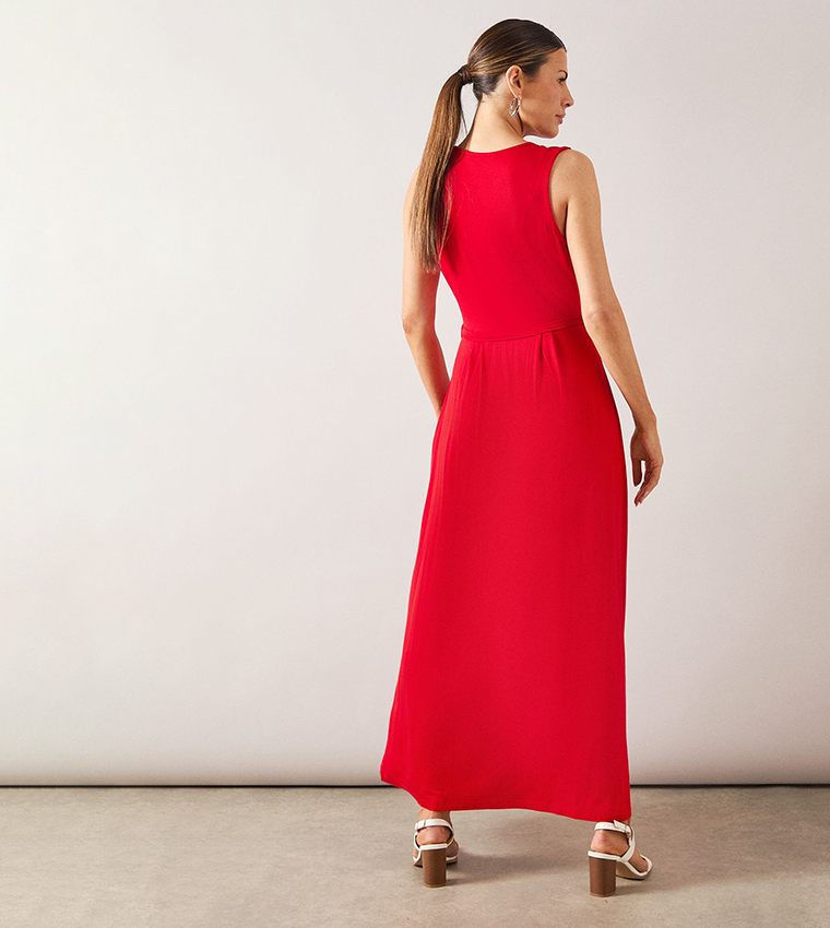 Wrap Viscose Jersey Maxi Dress