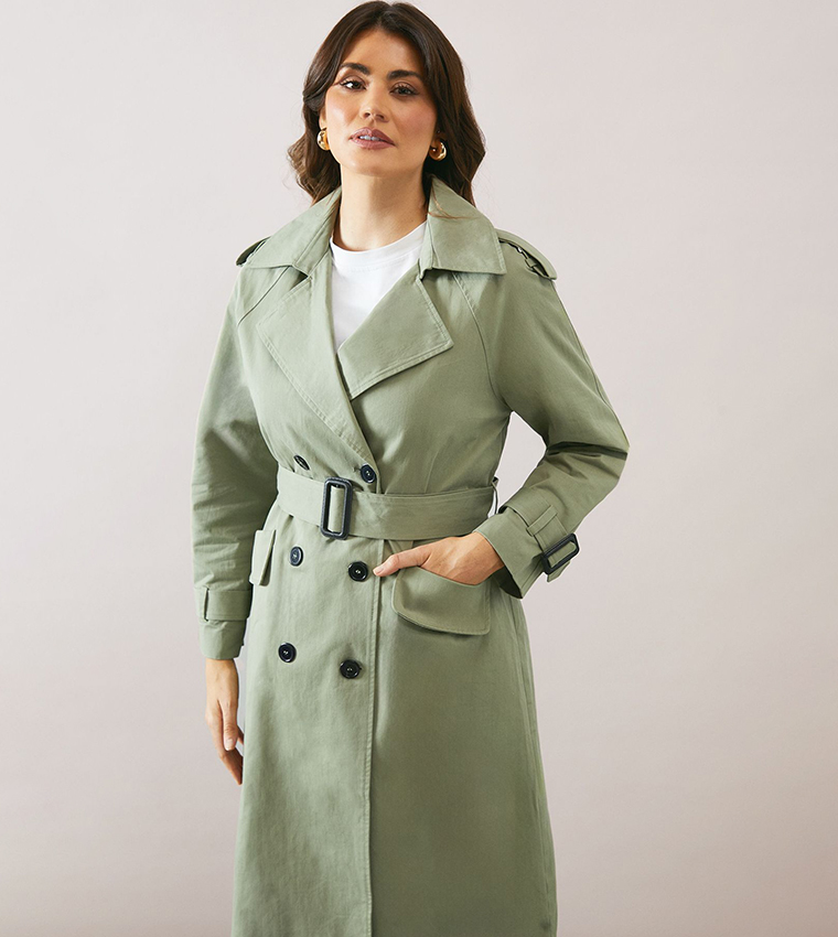 Premium Belted Trench Coat