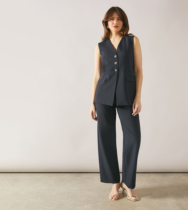 Three Button Detail Waistcoat