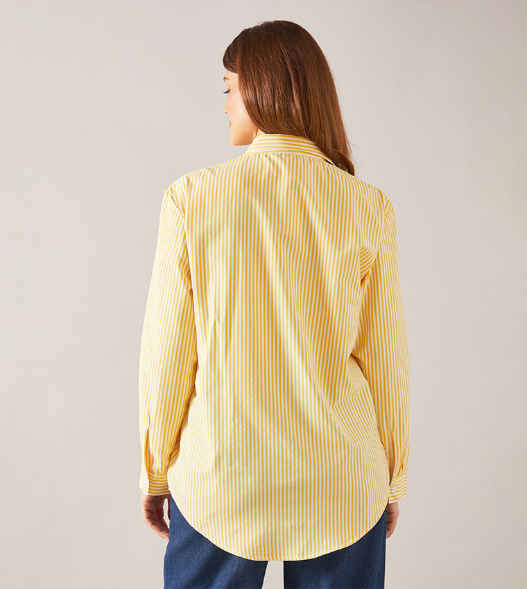 Striped Oversized Long Sleeves Shirt