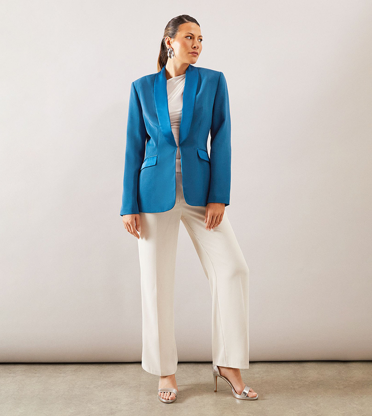 Shawl Collar Edge To Edge Blazer