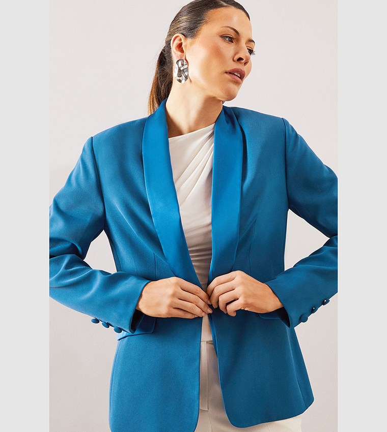 Shawl Collar Edge To Edge Blazer