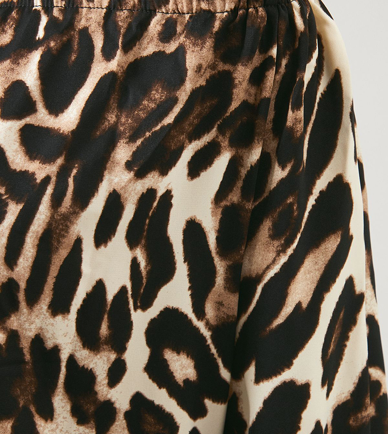 Leopard Print Bardot Top
