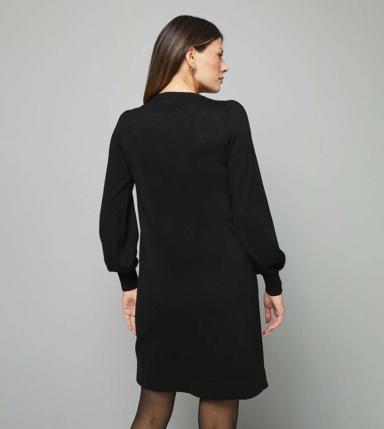 Crew Neck Swing Jumper Dress