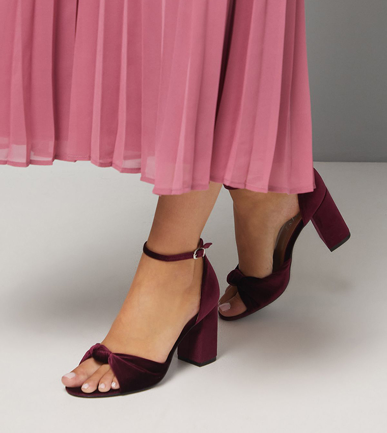 Wide Fit Maroon Block Heels Wide Fit Block Heel Red Velvet Wedding