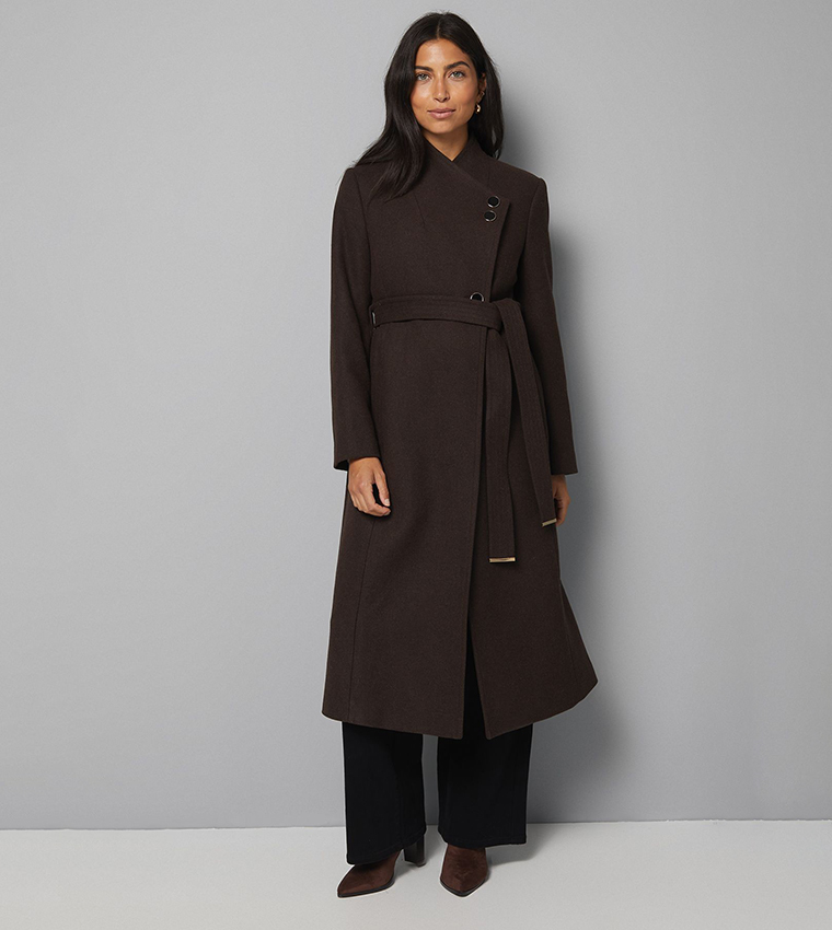 Belted Long Sleeves Coat