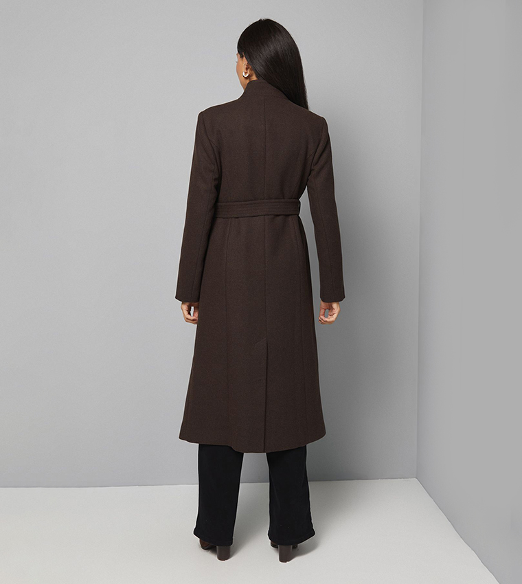 Belted Long Sleeves Coat