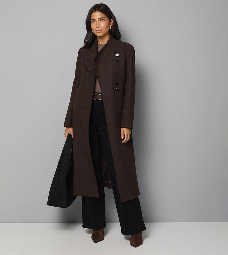 Belted Long Sleeves Coat