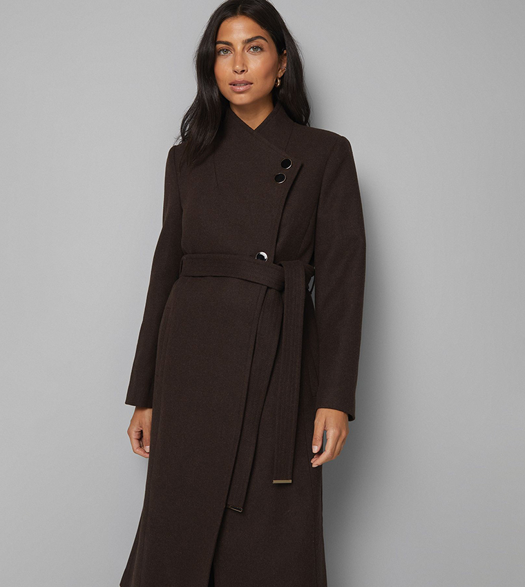 Belted Long Sleeves Coat