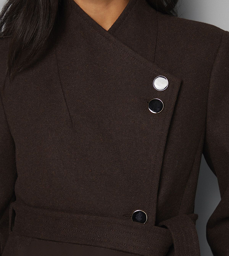 Belted Long Sleeves Coat