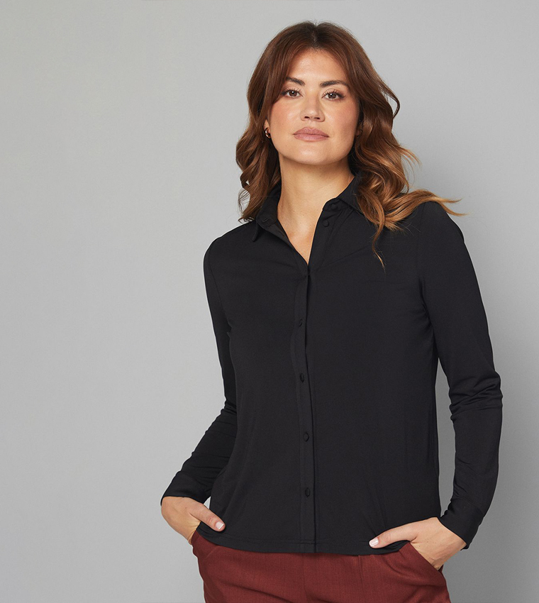 Solid Long Sleeves Jersey Shirt