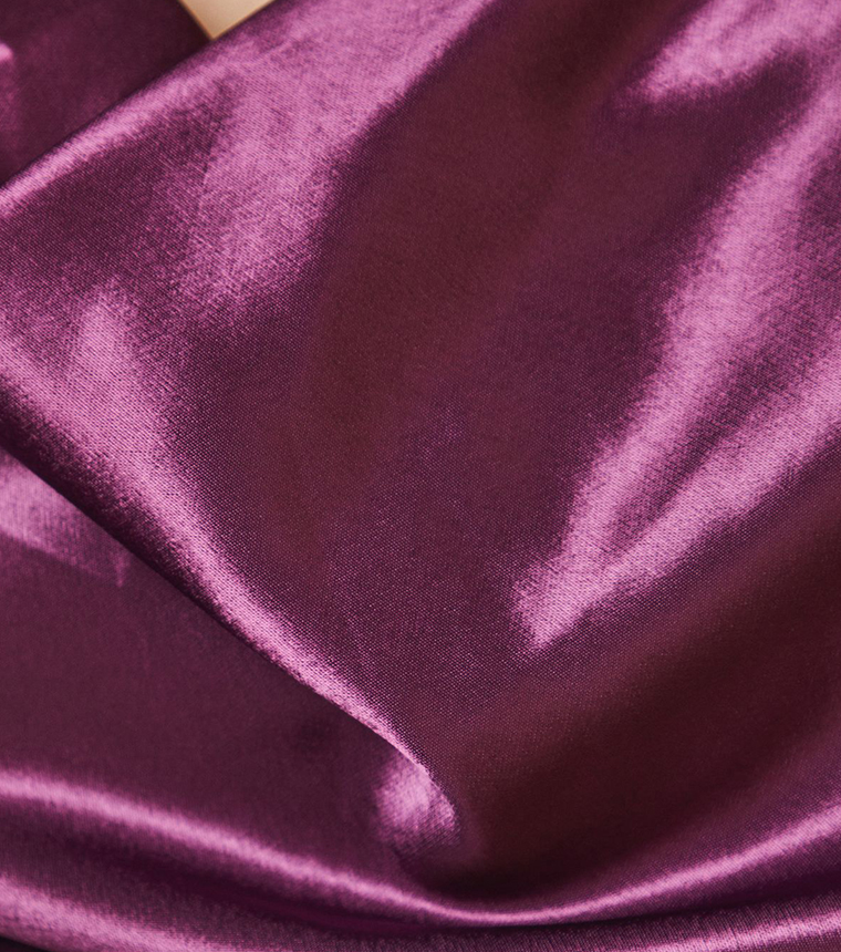 Satin Cowl Neck Midi Dress