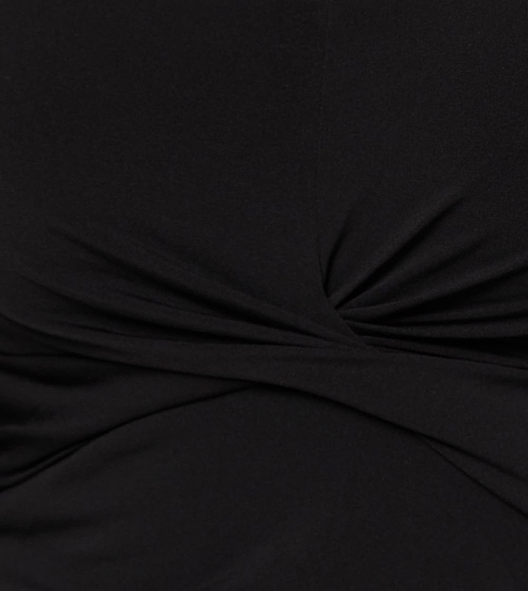 Solid Jersey Twist Front Top