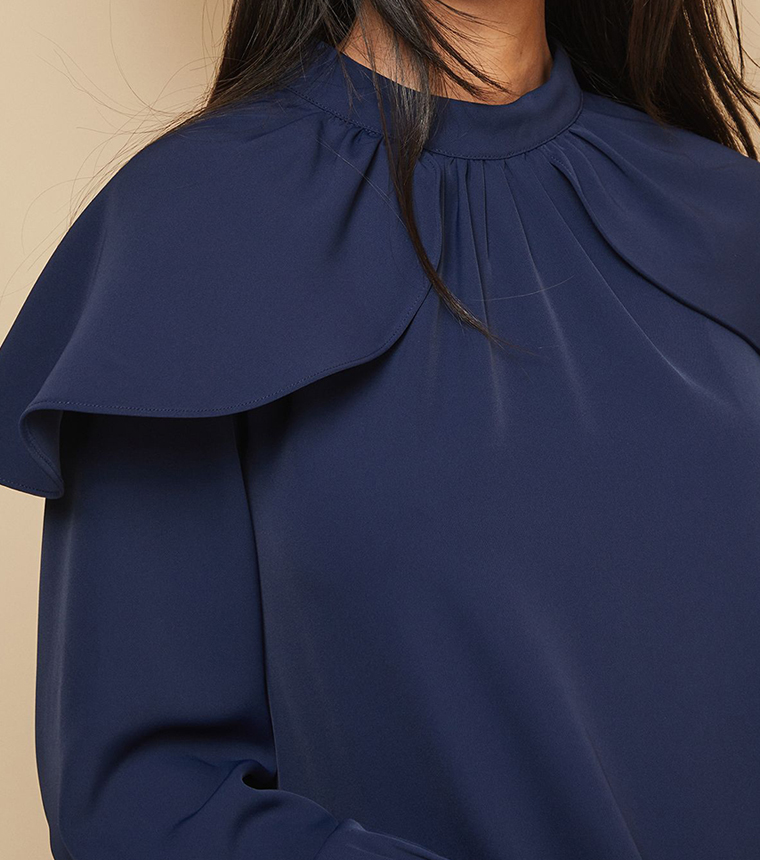 Petite Mock Neck Mini Dress