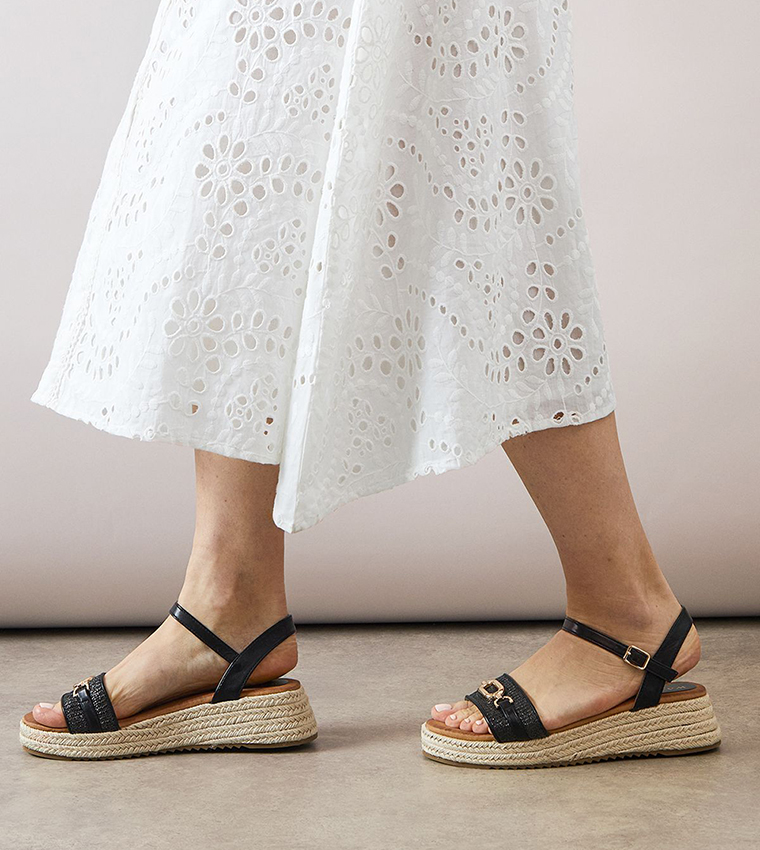 Romeo Snaffle Detail Espadrille Wedge Sandals