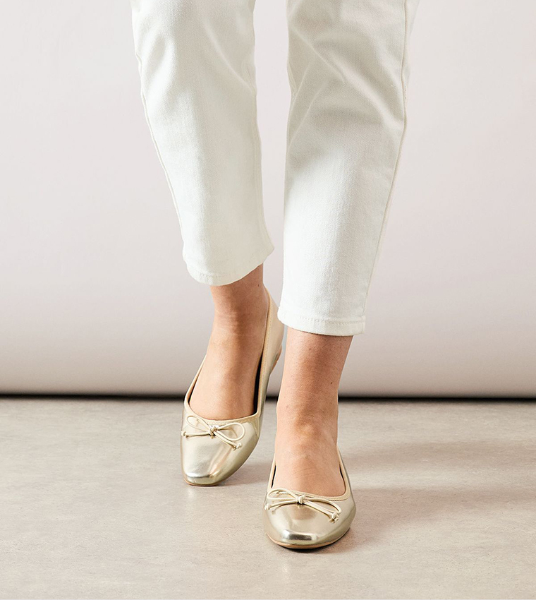 Tatiana Faux Leather Ballerinas