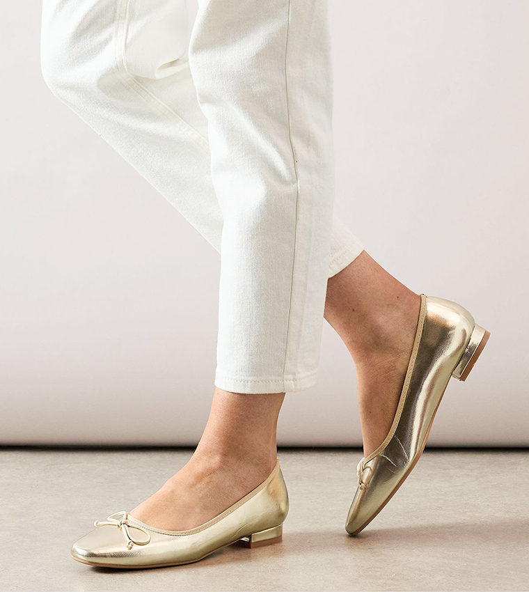 Tatiana Faux Leather Ballerinas