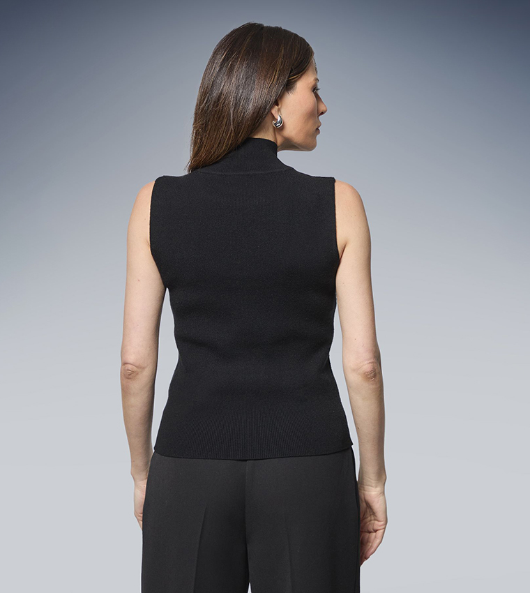 Embellished Turtleneck Top